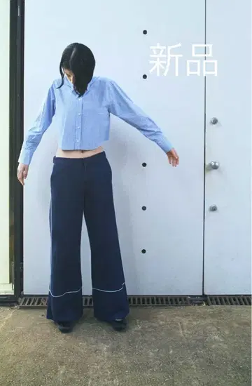 택 포함 새상품! ZARA 자라*파이핑 와이드 팬츠 L