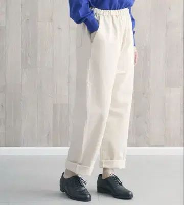 미품 MidiUmi 미디우미 데님 스트레이트 이지 팬츠 허리 밴드