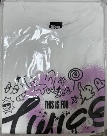 TWICE THIS IS FOR 티셔츠 화이트 L 사이즈 미사용