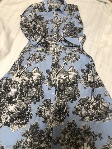 ZARA 꽃무늬 셔츠 원피스 M