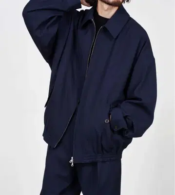 MARKAWARE 23 AW 울 와이드 스포츠 자켓 네이비 3