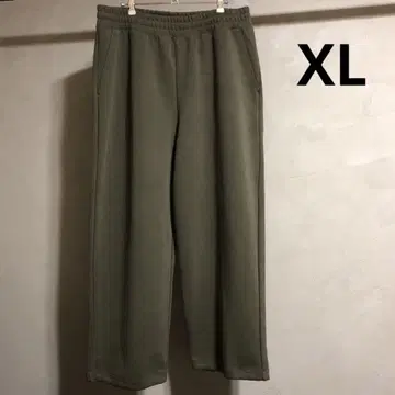 유니클로 :C 스웨트 와이드 팬츠 올리브 XL