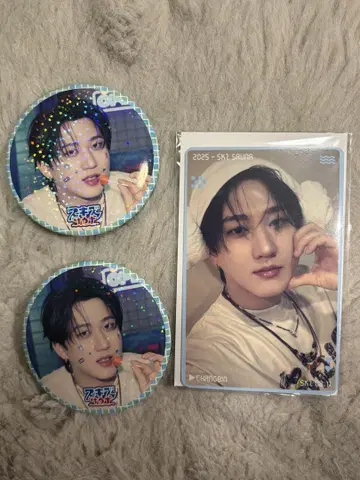 스트레이키즈 스키즈 사우나 JYP 찬빈 랜덤 캔 배지 특전