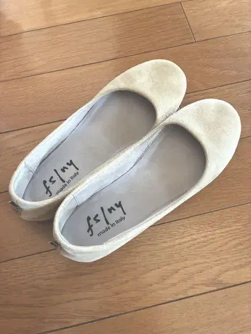 fs/ny 플랫 슈즈 SLOOP 화이트 스웨이드