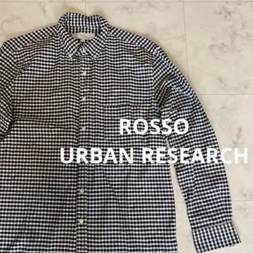ROSSO URBANRESEARCH 깅엄 체크 셔츠 장팔 셔츠 M