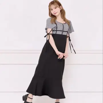 아프레 apresjour 소매 플레어 메리메이드 원피스