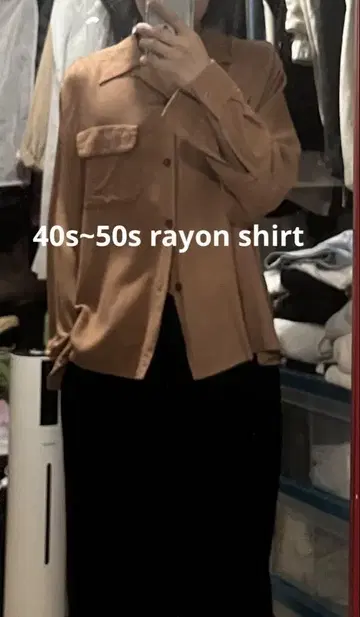 40s~50s rayon shirt