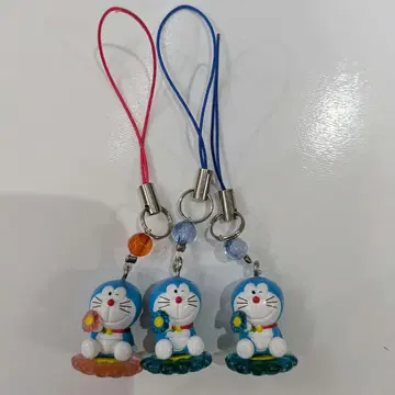 헤이세이 레트로 도라에몽 꽃 모양 스트랩 뿌리 장식