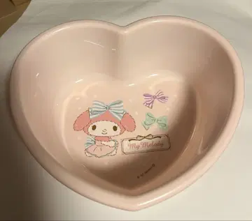 미사용! 1번 복권 My Melody 마이멜로디 하트 모양 보울 통 핑크