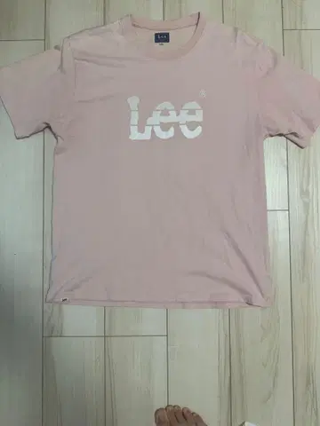 Lee 핑크 로고 프린트 티셔츠