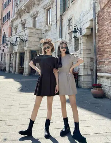 mavimoon 미니 원피스 그레이