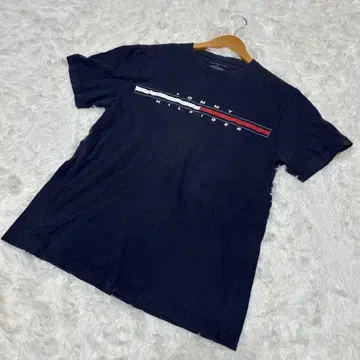 타미힐피거 TOMMY HILFIGER 네이비 로고 티셔츠 S