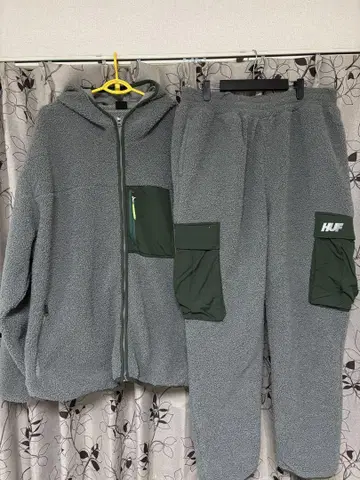 HUF 셋업 보아 자켓 보아 팬츠 XXL 사이즈