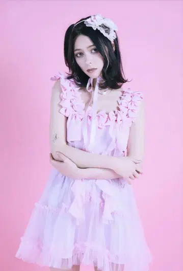 AVENCHUMU 리본 원피스 핑크