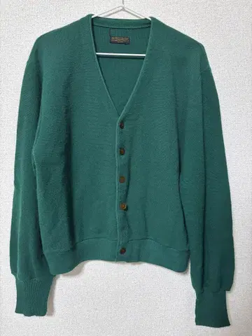 JC Penny 아크릴 카디건 70년대 미국산 그린