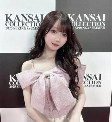 LIPSERVICE 트위드 리본 오프숄더 톱