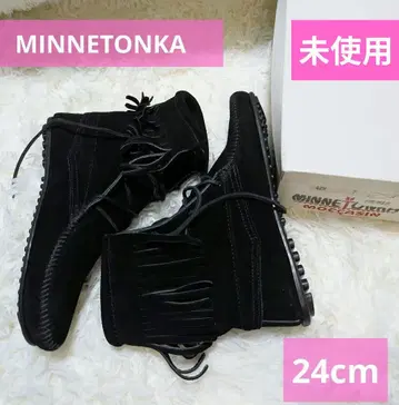 MINNETONKA/미네통카 태슬 숏부츠 스웨이드 24cm