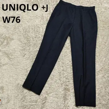 네이비 슬랙스 유니클로 플러스J 질 샌더 W76