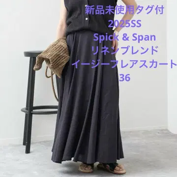 신품 2025SS 스픽 앤드 스팬 리 블렌드 이지 플레어 스커트