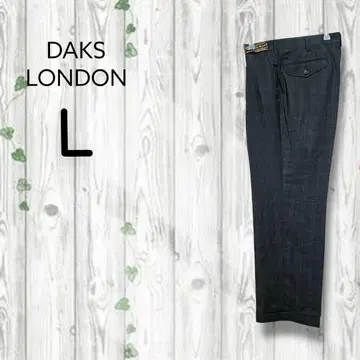 DAKS LONDON 슬랙스 체크 얇은 소재 일본제 차콜 그레이