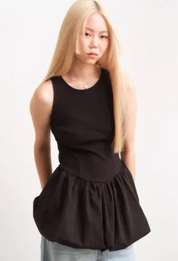 H&M 버블 헴 미니 원피스 XS 새상품