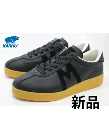 Karhu 블랙 가죽 스니커즈