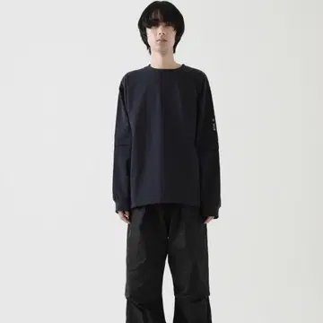 philme sleeve tuck pullover size3 (navy)