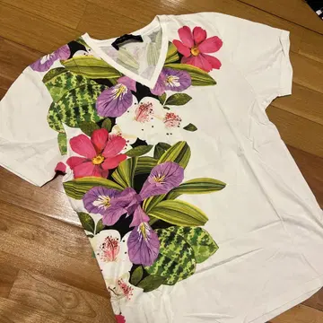 ETRO 꽃 프린트 티셔츠 S 화이트