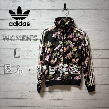 adidas 트랙 자켓 플라워 프린트 저지 L