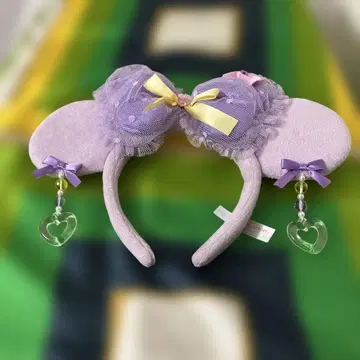 보라색 귀 머리띠