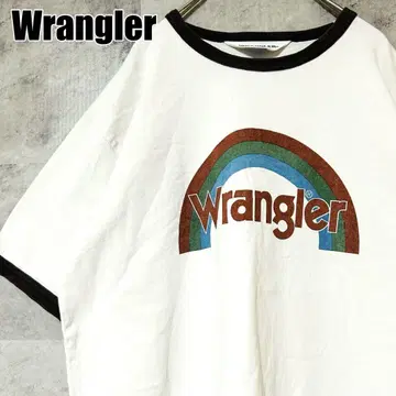 90년대 Wrangler 랭글러 링거 티셔츠 빅 로고 프린트 M