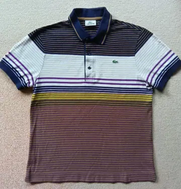 LACOSTE 멀티 컬러 스트라이프 피케 셔츠 사이즈 3