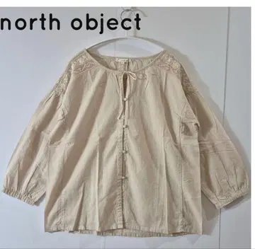새상품 north object 코튼 100% 레이스 블라우스 SIZE M