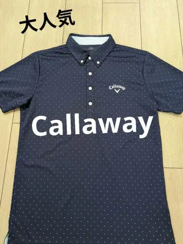 [Callaway] 골프웨어 피케 셔츠 네이비 도트 남성용 속건성