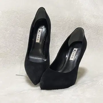 미품 DIANA 다이애나 펌프스 블랙 스웨이드 23cm