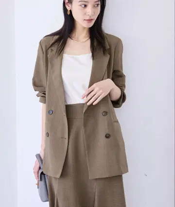 VIS 린넨 라이크 릴랙스 자켓