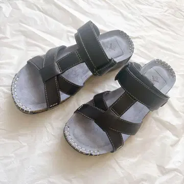 소가죽 2WAY 샌들 네이비 SS 사이즈
