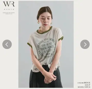WORTH 시어 플라이스 로고 프린트 티셔츠