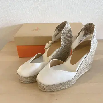 CASTANER Ciara 100 새틴 캔버스 웨지 에스파드리유