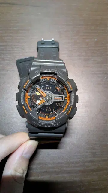 G-SHOCK GA-110TS-1A4DR 매트 그레이/오렌지 해외 모델