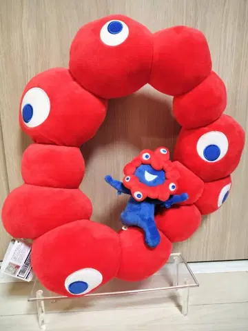 오사카 엑스포 먘먘 변신 쿠션 고무 끈 포함 봉제 인형