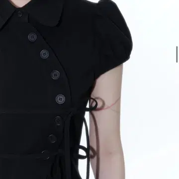 카시코 Puff Preppy Mini Dress Black s | 브랜드 중고거래