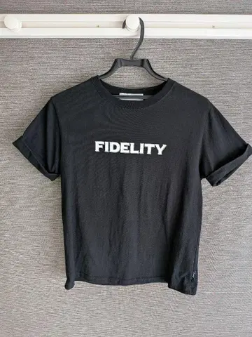 FIDELITY 블랙 반팔 티셔츠