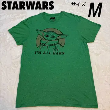 스타워즈 STARWARS 요다 프린트 티셔츠 사이즈 M 그린