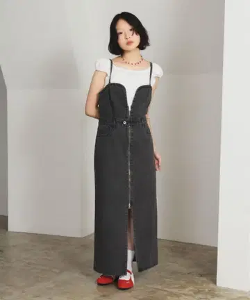 Ray Beams 데님 지퍼 원피스
