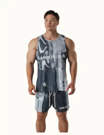 BTL GRAPHIC MESH TANKTOP - BLACK