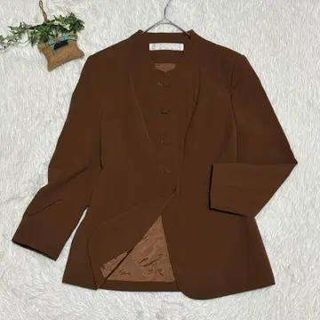 레후 100% 모직 노칼라 재킷 비익 버튼 일본제 입체 재단 고급스러운