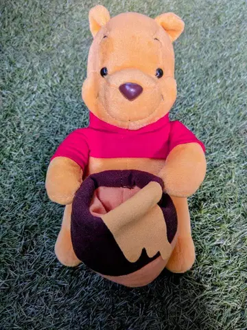 곰돌이 푸 포켓 부착 봉제 인형 약 30cm NTT 전보