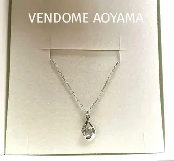반돔 아오야마 K10 화이트 골드 다이아몬드 토파즈 목걸이