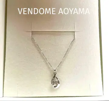반돔 아오야마 목걸이 K10 화이트 골드 다이아몬드 토파즈